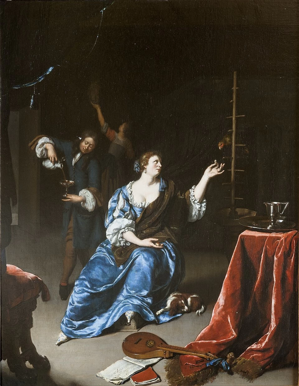 Signora con pappagallo - Castello di Caputh